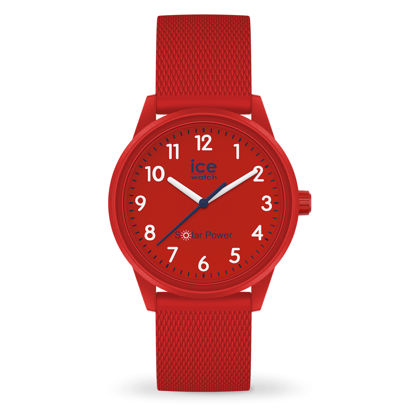 ICE WATCH - SOLAR POWER - Red Navy - Numbers - Small