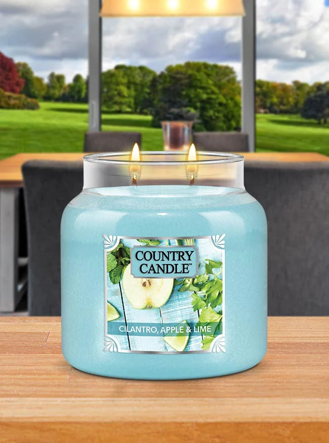 Country Candle Medium Jar Cilantro Apple & Lime