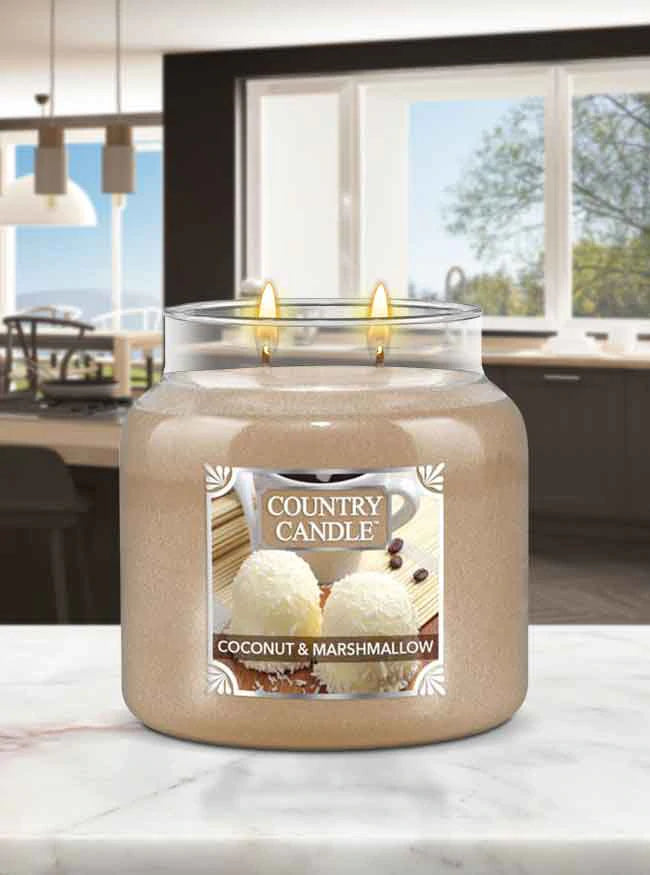 Country Candle Medium Jar Coconut Marshmallow