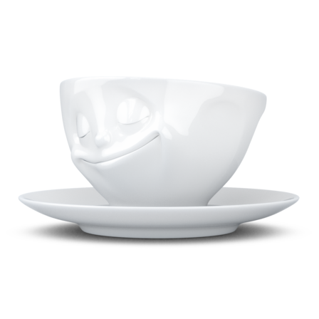 Fiftyeight Coffee Mug "Glücklich" weiss 200ml