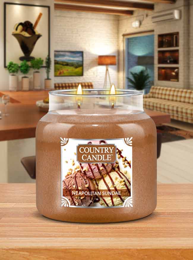 Country Candle Medium Jar Neapolitan Sundae