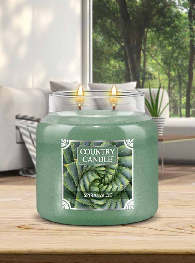 Country Candle Medium Jar Spiral Aloe